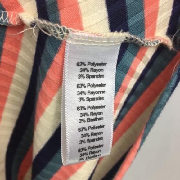 Anthropologie Puella Cosima Striped Ribbed Textured Tunic Top Women's Size XS - Picture 8 of 8